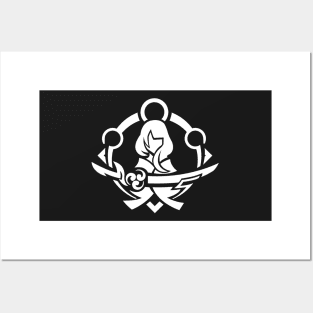 Genshin Impact Raiden Shogun Emblem - White Posters and Art
